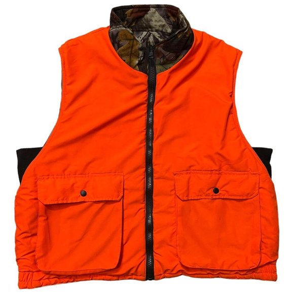 Vintage Camo & Orange Reversible Hunting Vest - Picture 3 of 4